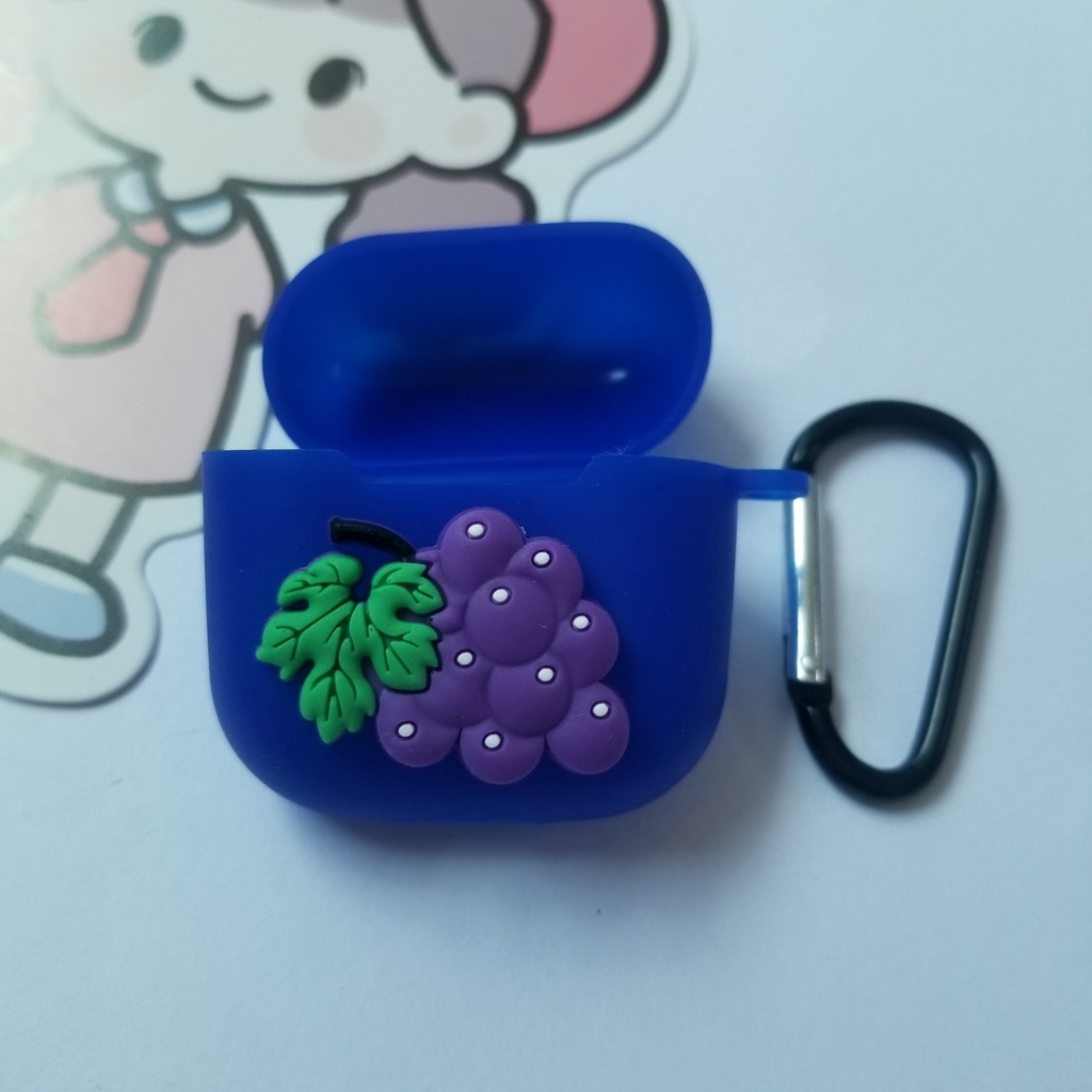 Inpods Kompatibel Untuk Airpods Pro 4 Generation Cover Pelindung Motif Kartun Buah Soft Case