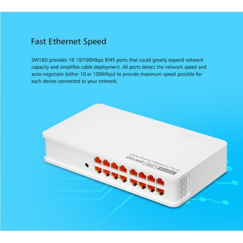 TOTOLINK 16-Port SW16D 100Mbps