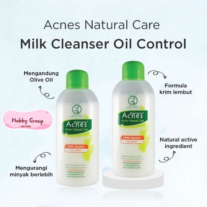 Acnes natural care milk cleanser oil control 110ml acne cleansing wajah kulit berminyak jerawat