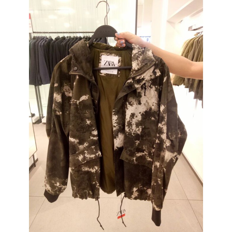Jaket ZARA Man ORIGINAL army houdy