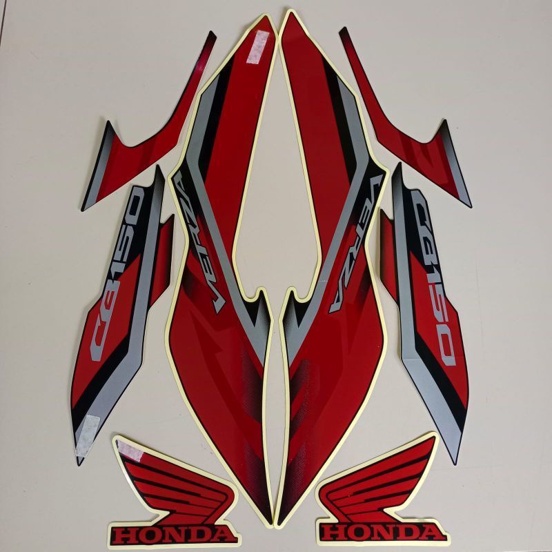 striping motor sticker honda cb 150 verza 2021 2022 motor  hitam