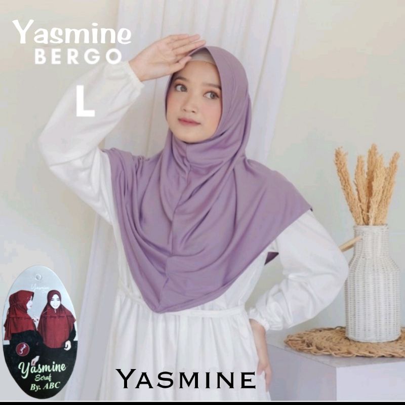 Jilbab Bergo Oval Yasmine / Hijab Oval spandek Jersey