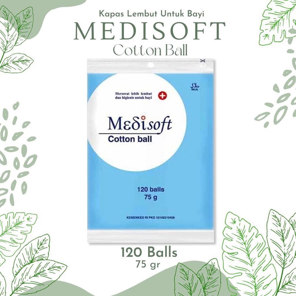 Kapas MEDISOFT Kapas Bulat  Selection Bayi Cotton Ball Bola