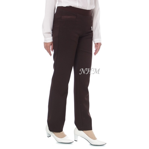 Celana Kerja Formal Wanita Celana Bahan Celana Kantor Celana Pinggang Karet Anti Begah Basic Jumbo Big Size S,m,l,xl/Celana Kantor/Celana Kerja Wanita Nhm