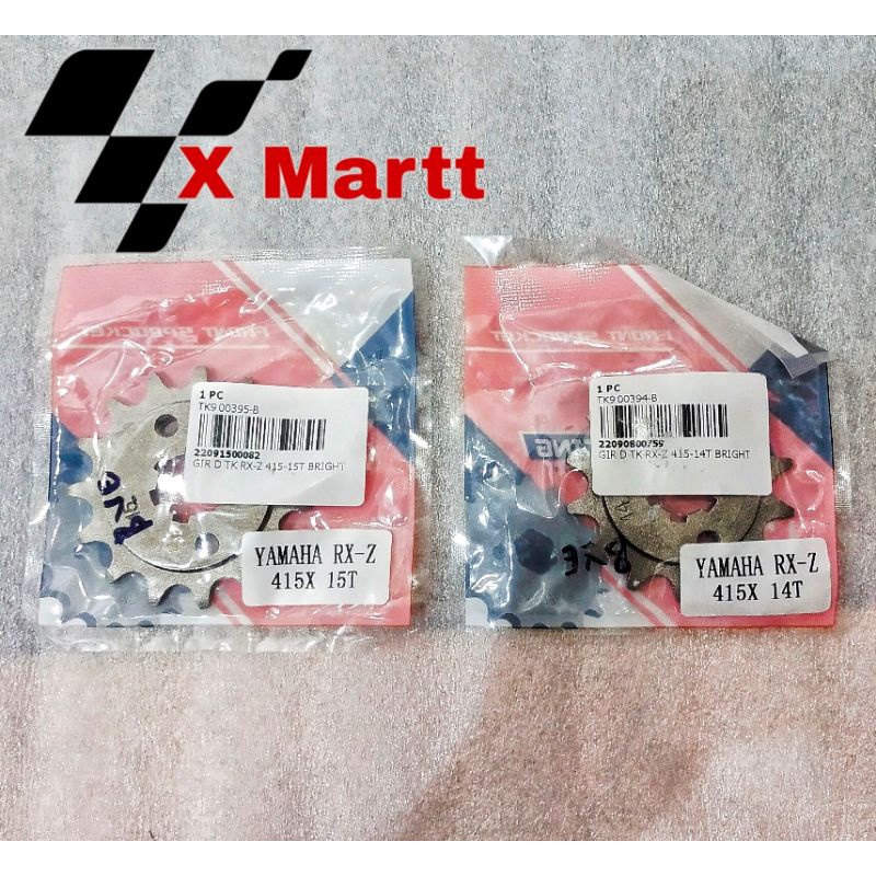 Gear / Gir Depan Yamaha RXZ , RX King , Vega R , Jupiter Z , MX Ukuran 415 TK Racing