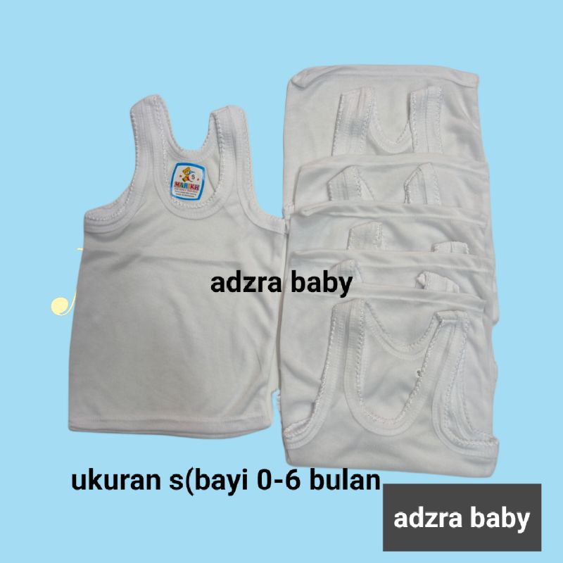 1 lusin singlet bayi ukuran S dan m