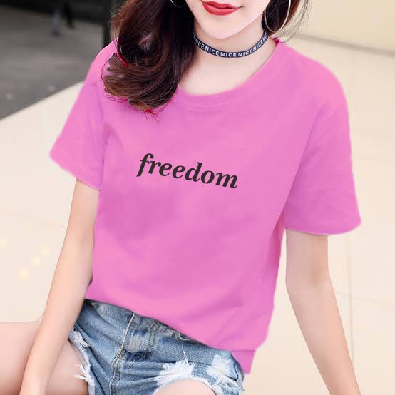 YOURSTYLE1119 - KAOS FREEDOM BAJU KAOS WANITA DISTRO UNISEX OVERSIZE JUMBO KEKINIAN TERLARIS