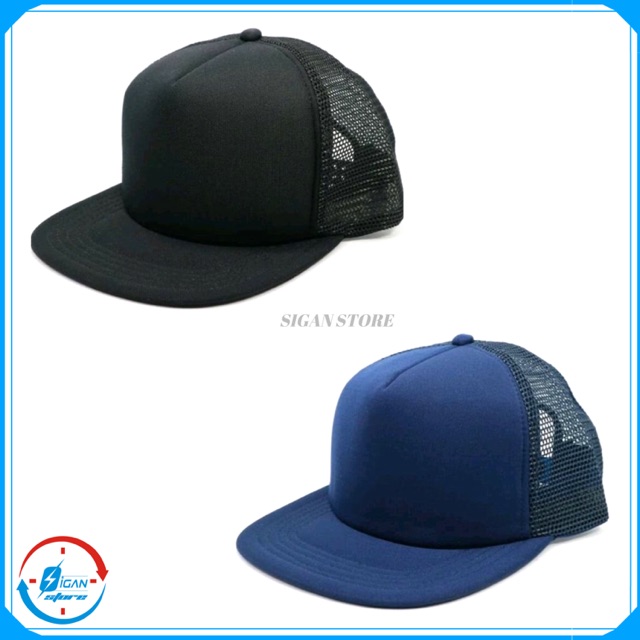 Topi Snapback Polos Jaring