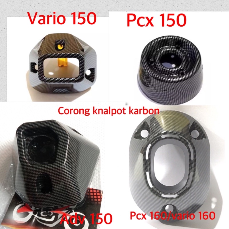 CORONG knalpot karbon PCX 150-pcx 160-ADV 150-vario 150-VARIO 160 CORONG KNALPOT KARBON HONDA MATIC VARIO 150 new vario 160 new pcx 160 pcx 150 adv 150