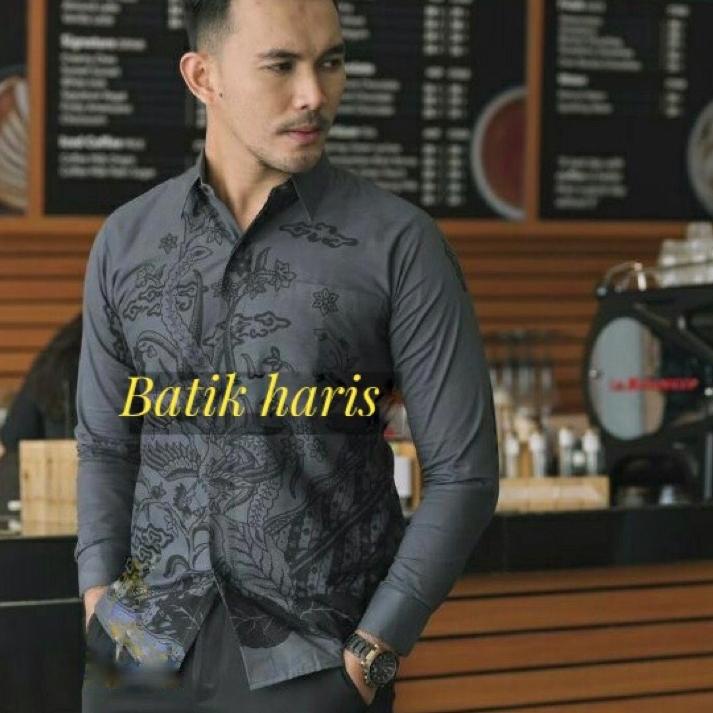 Harga Bersahabat.. kemeja Batik mahaprana Premium pria Slimfit lengan panjang full furing ori