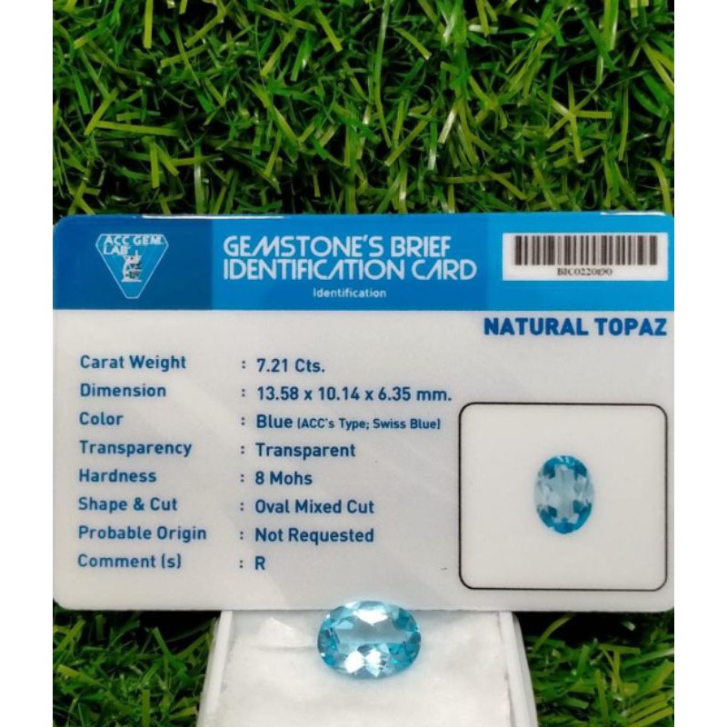 batu blue topaz bersertifikat asli natural