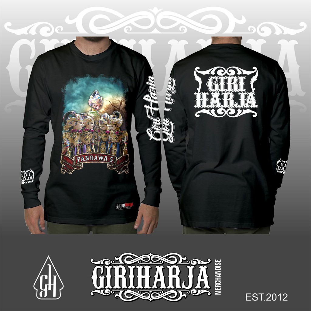 Kaos wayang golek Pandawa 5 / kaos wayang golek Giri Harja / Kaos wayang golek sunda / kaos tangan p