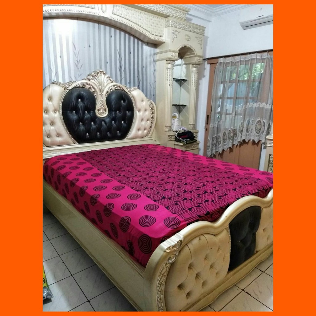 Sprei Batik motif obat nyamuk Besar Ukuran 180x200cm 4 Sarung Bantal 2 Sarung Guling