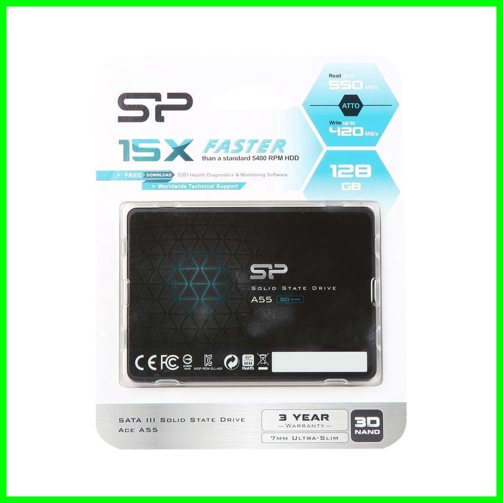 PAKET SSD DAN Case Orico 2139U3 Silicon Power ACE A55 128GB SATA III 2.5&quot; 3D TLC