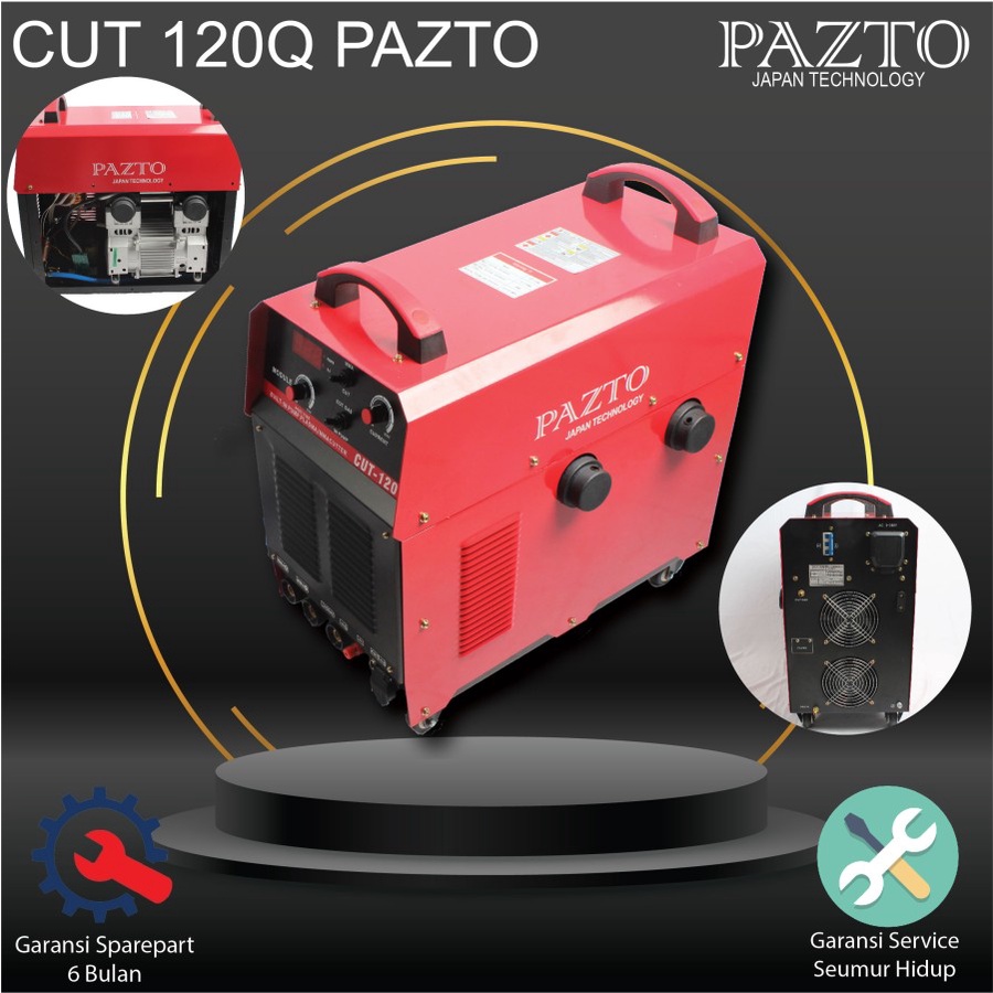 Mesin Las Pazto CUT 120 Q + Kompresor Plasma Cutter