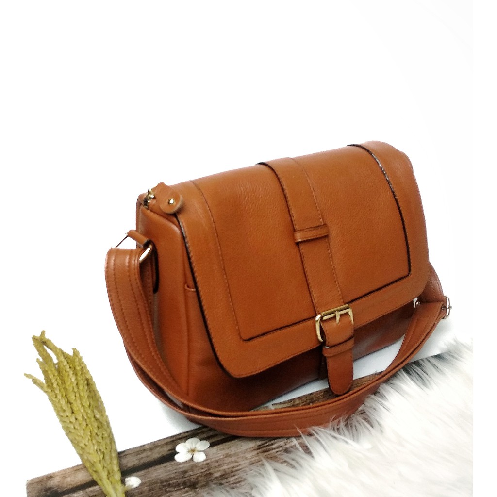 Tas Kulit Garut Tas Selempang Wanita Size M Jumbo
