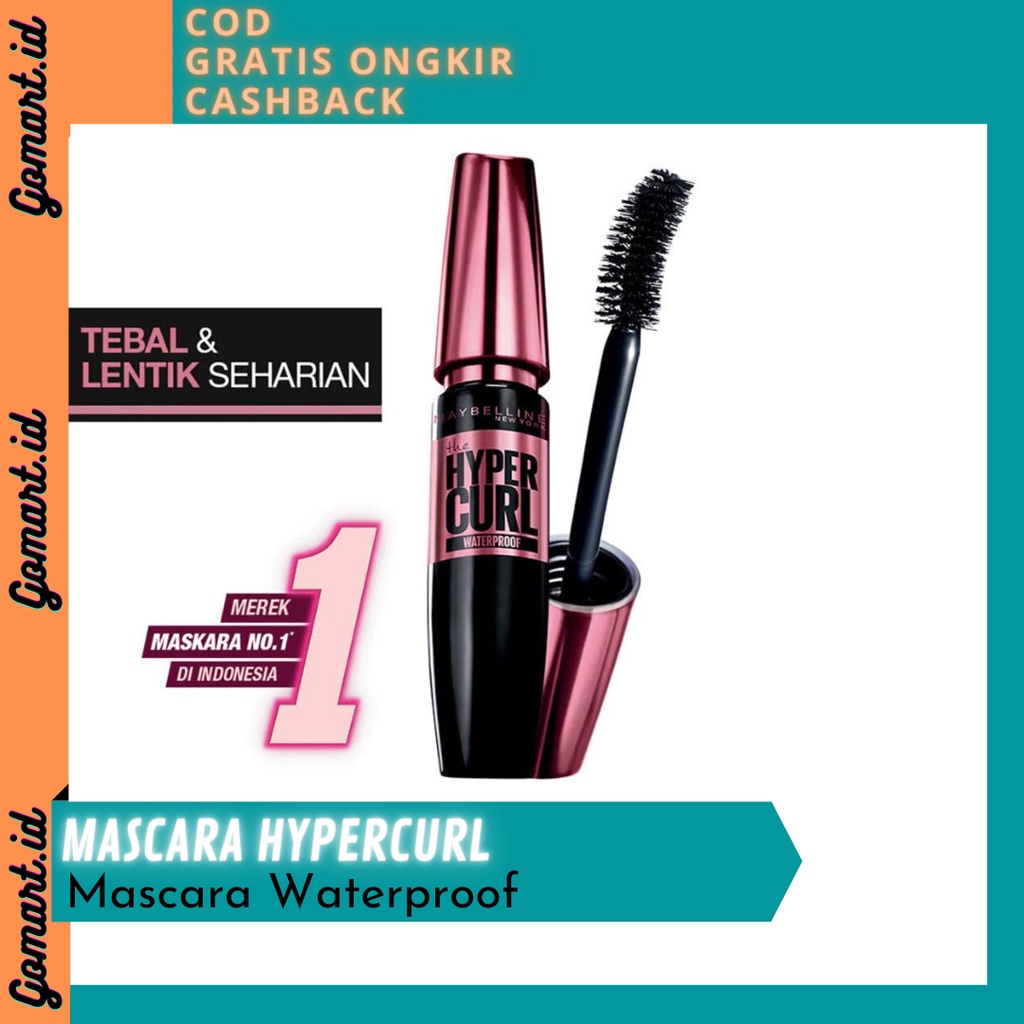 Volum Maybelline Express Hyper Curl Mascara Waterproof - Penumbuh Bulu Mata Anti Air