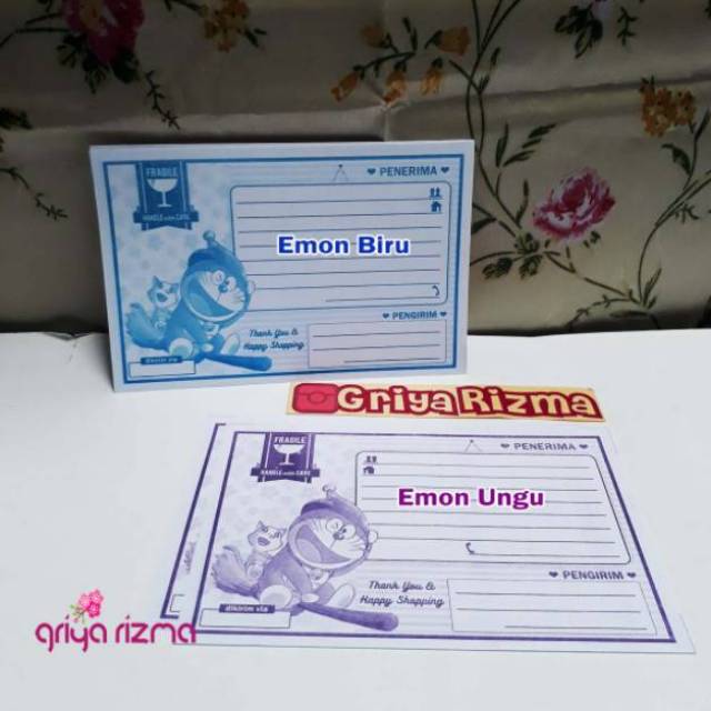 

Label Alamat HVS motif Doraemon