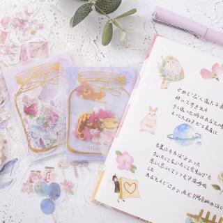  Stiker  Kertas Gambar Bunga  Sakura Lucu  untuk Scrapbook DIY 