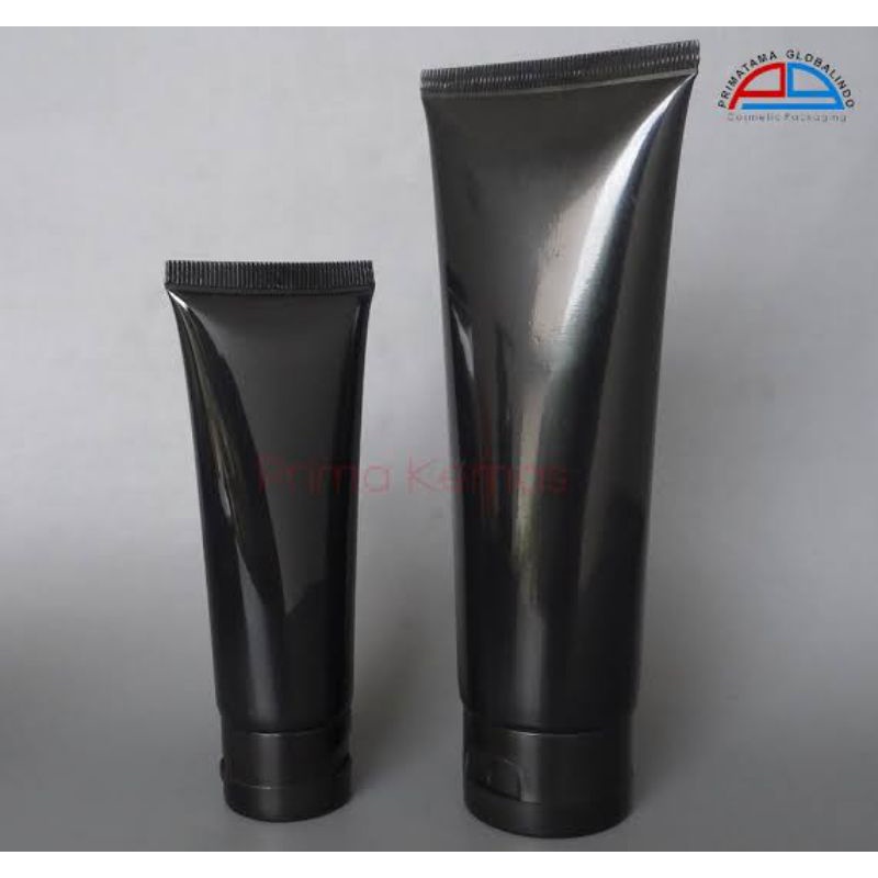 Botol Tube 60ml 100ml Fliptip Hitam Black | Wadah Kosong Odol Krim Gel 100 ml Isi Ulang