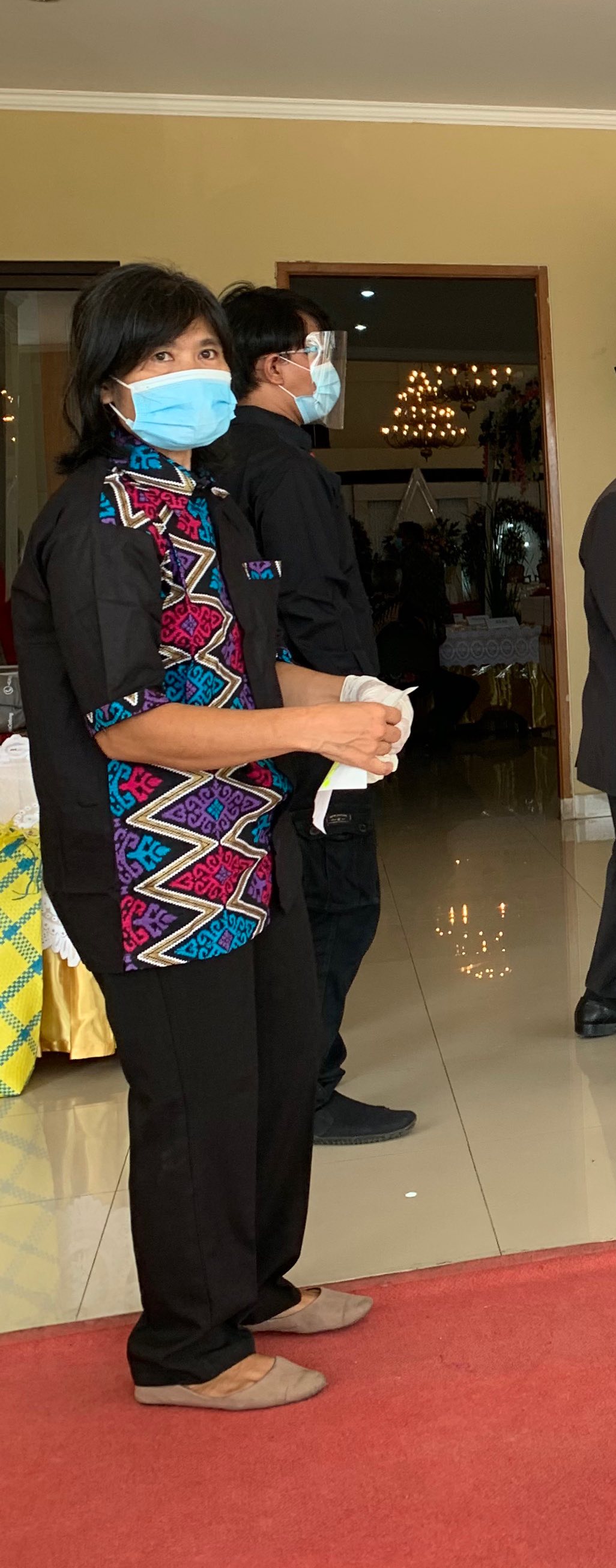 Kemeja Kombinasi Prada Kotak Kenanga  Exlusiv 2018 Cocok Buat Seragam