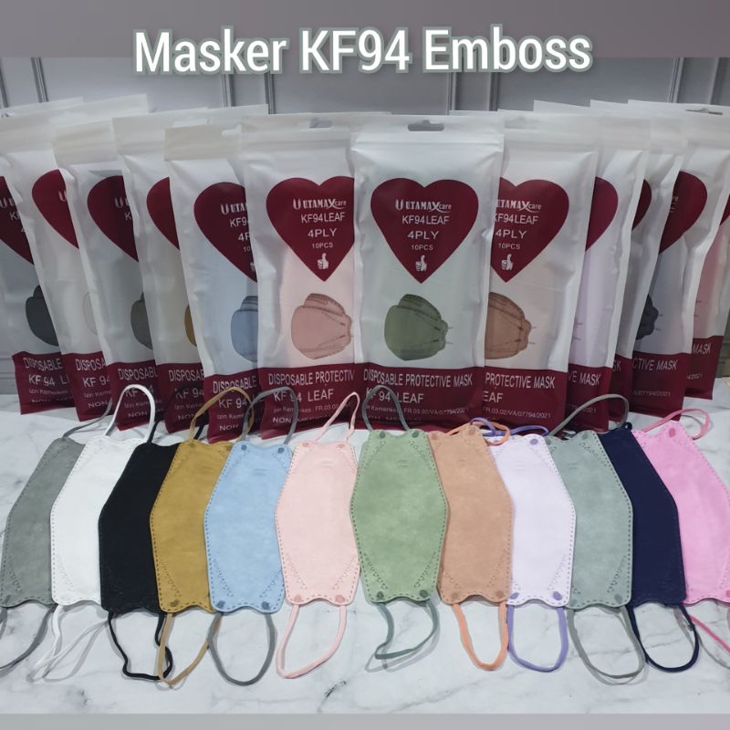 Masker UTAMA KF94 Model Korea Utama 4Ply - 10pcs - Ziplock