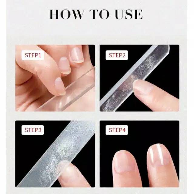 Kikir kuku kaca + box  nail buffer kikir pengkilap kuku