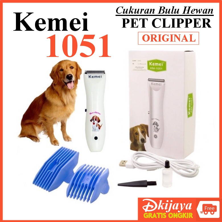 KEMEI 1053 PET CLIPPER Alat Cukur Bulu Hewan Peliharaan Cukuran Anjing Kucing KM107 GTS888