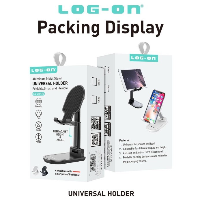 HOLDER SMARTPHONE TABLET /IPAD UNIVERSAL LO-CRH30 MERK LOG ON ORIGINAL