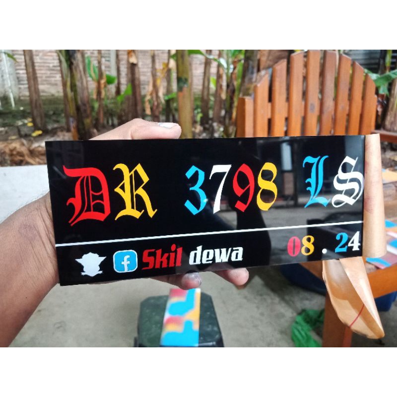 plat nomor variasi akrilik custom ( satu )