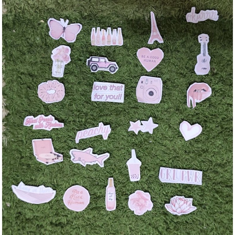

stiker pink kecil-kecil