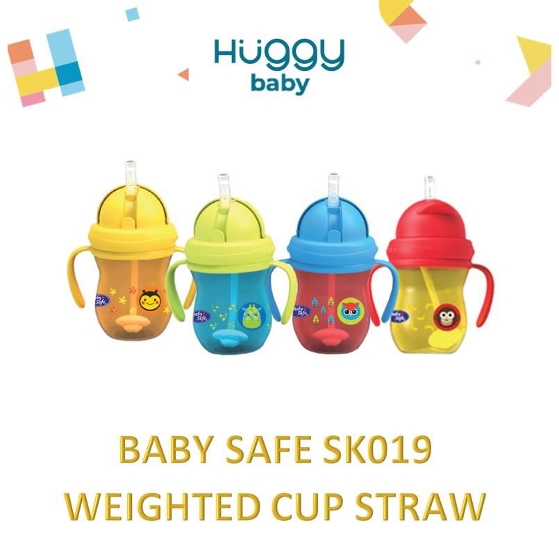 Baby Safe SK019 Cup Weighted Straw 270ml | Botol Minum Pemberat