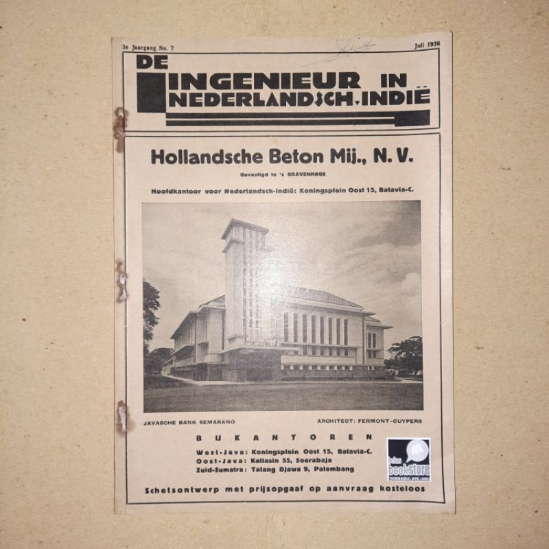De Ingenieur In Nederlandsch Indie, Edisi Nomer 7, Juli 1936