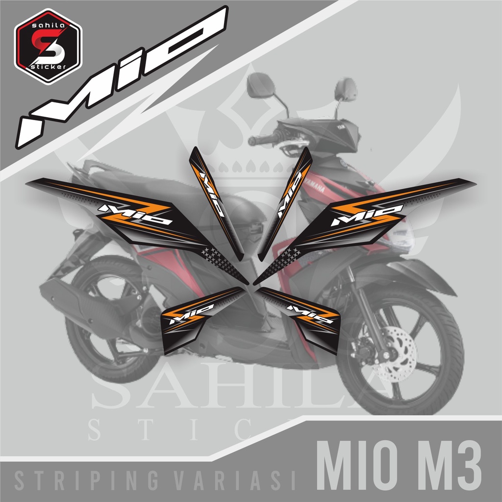 STRIPING MIO M3 / MIO M3 STRIPING VARIASI  ORANGE / SAHILA 2022 001