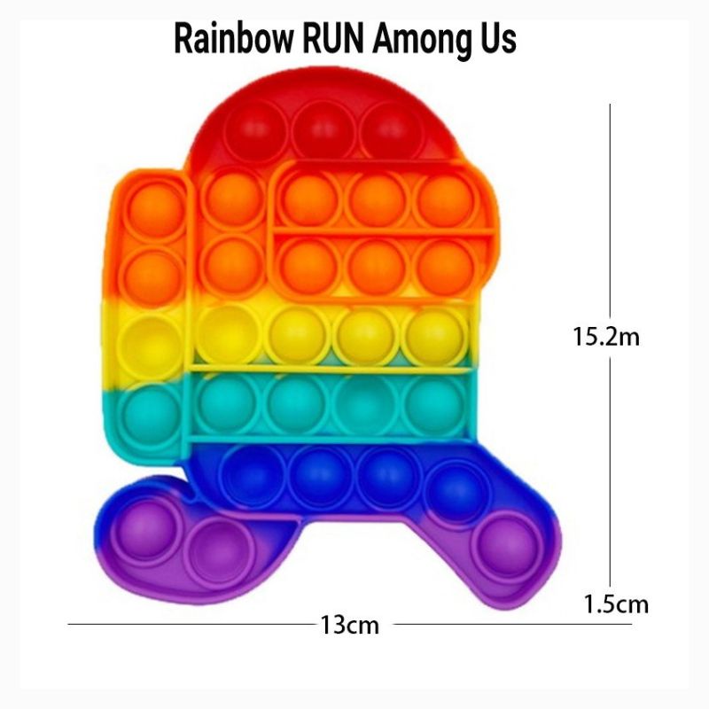 Mainan Popit Fidget Push it Pop it Mainan Trend Tiktok melatih sensor Motorik Anak-RB RUN Among Us