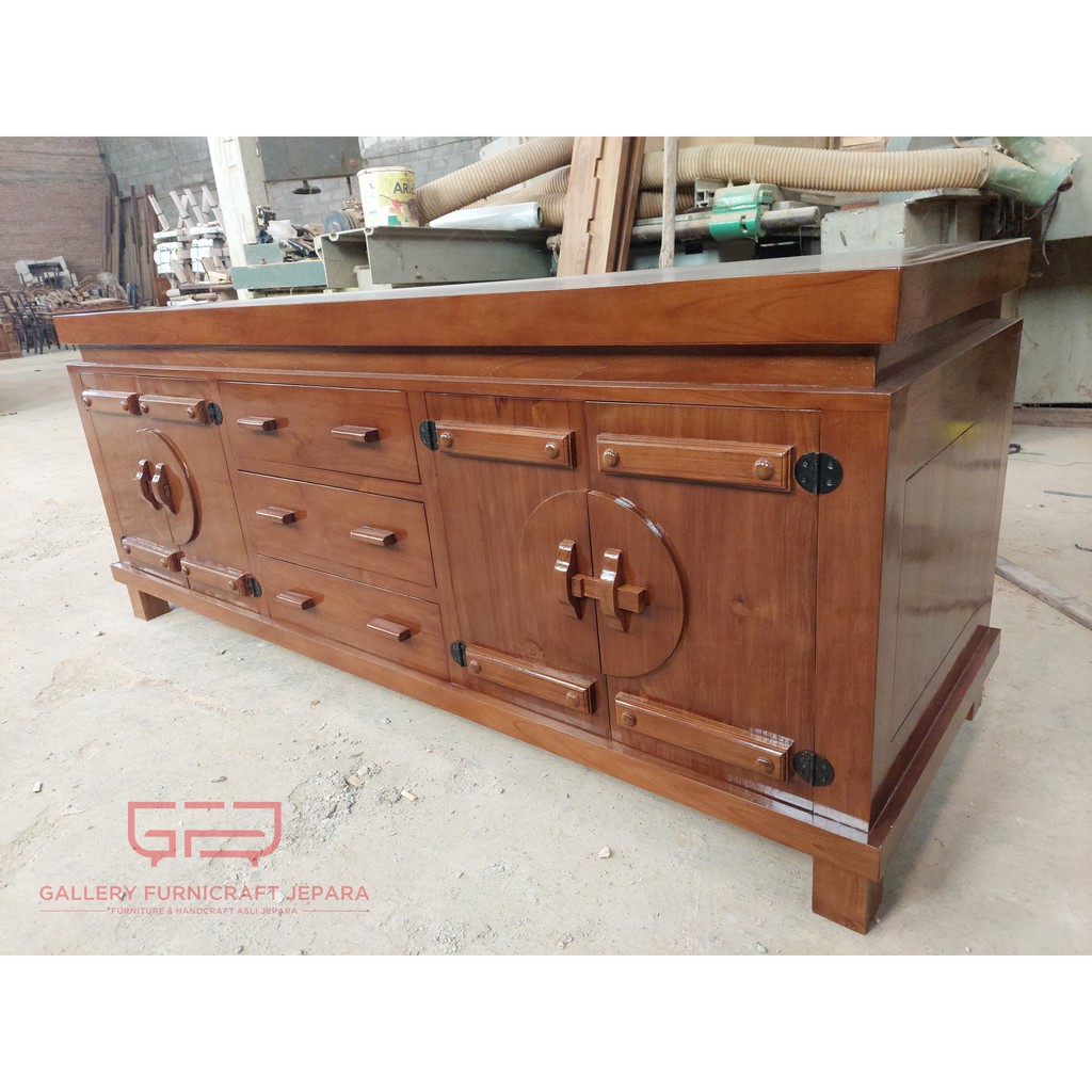 Bufet Belanda Retro Kayu Jati 200x60cm