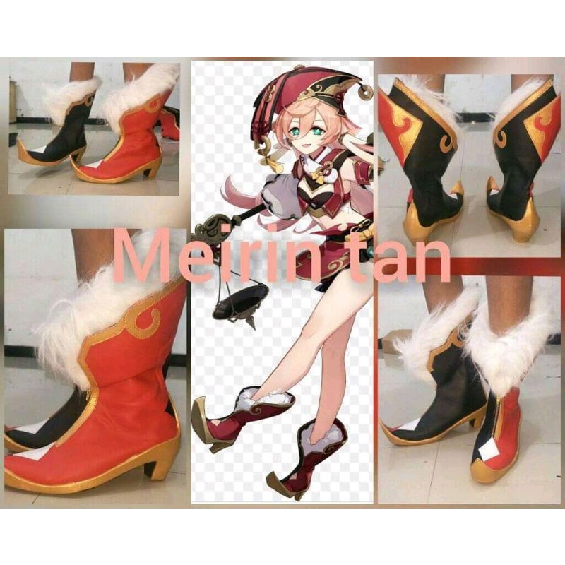 yanfei genshin impact shoes cosplay