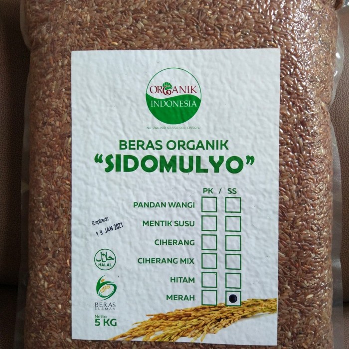 

Beras Organik - Beras Merah SS/Sosoh 5 KG