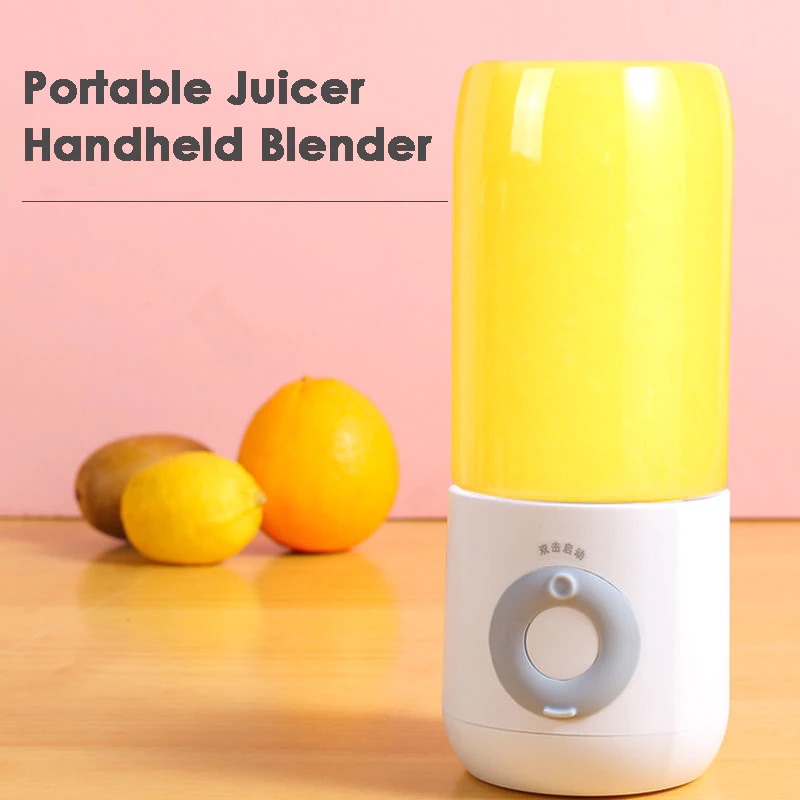 Bisa COD Blender Mixer Buah Portable Mini Juicer Cup USB Rechargeable 500ML - HAOYUNMA XHJ-118