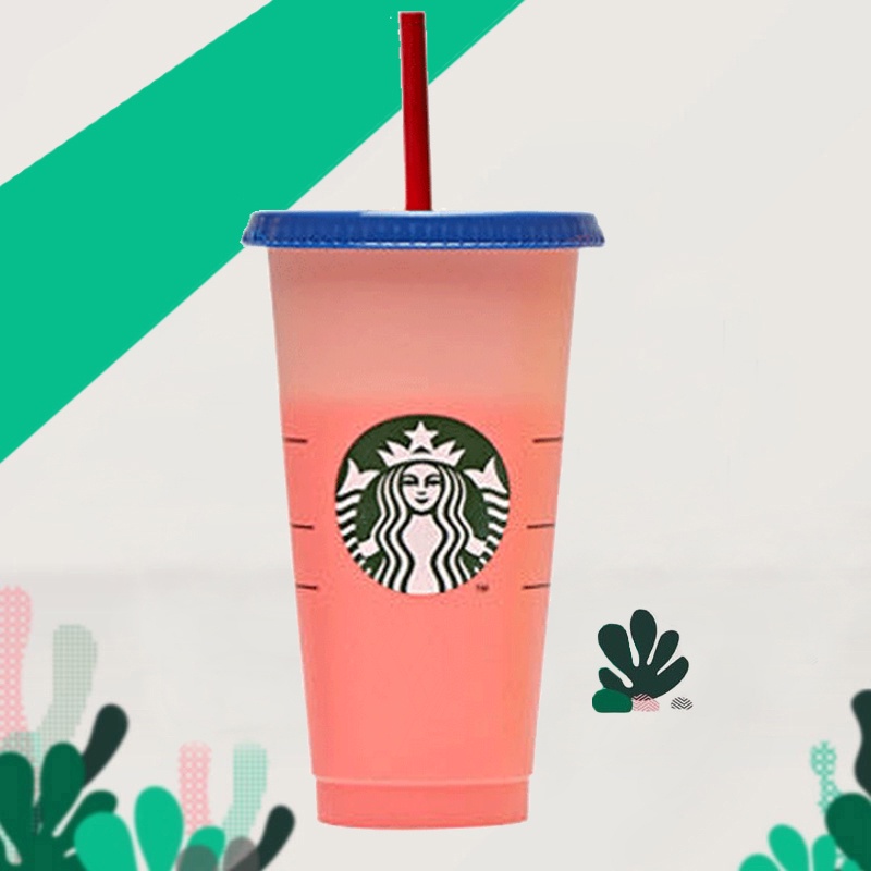 Tumbler Starbucks Color Changing Cups Merah Berubah Warna Colour Reusable Cup