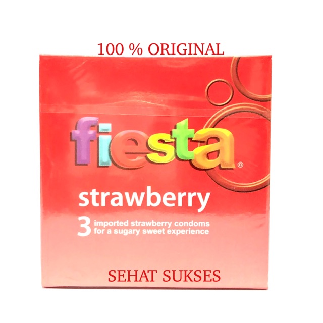 KONDOM FIESTA STRAWBERRY ISI 3