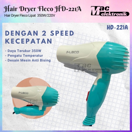 Hairdryer Lipat Fleco HD-221A Hair Dryer Alat Pengering Rambut Lipat Pengering rambut lipat / Penata rambut salon kecantikan