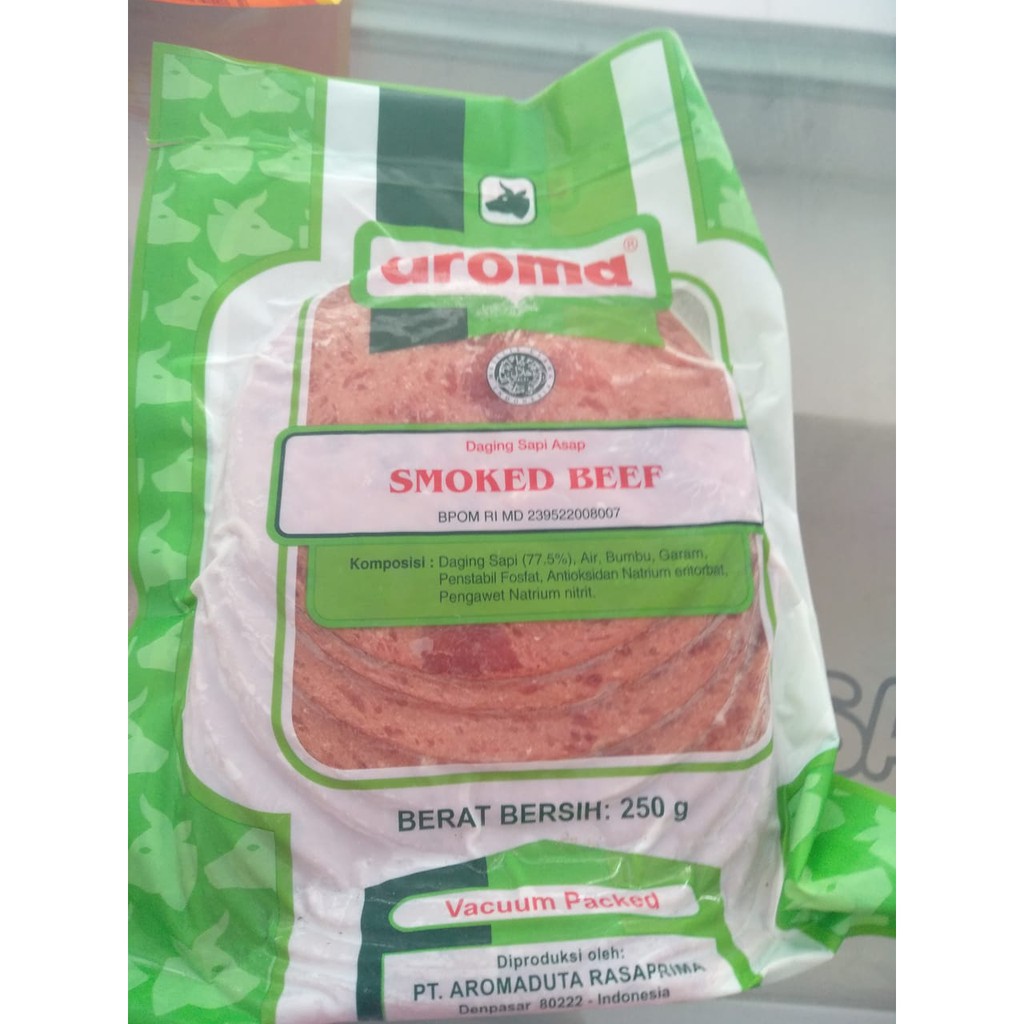 

Frozen aroma smoked beef 250 gram