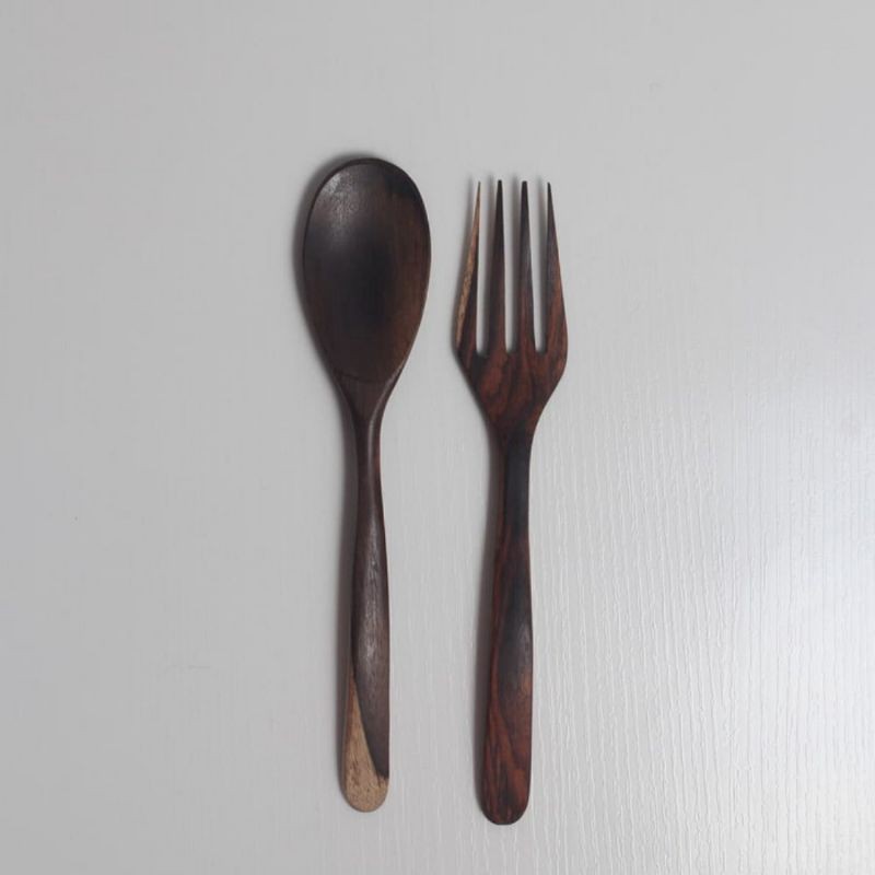 Sendok Garfu Kayu Sonokeling / Wooden spoon Multifungsi