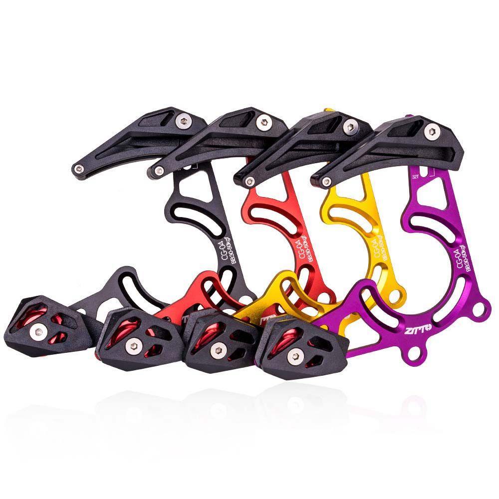 Lanfy Sepeda Rantai Panduan Anti-drop Tahan Lama Adjustable Bersepeda Bagian Chainguide Chainring Pelindung Plat Rantai Pelindung BB Mount Single Speed Bicycle Tensioner