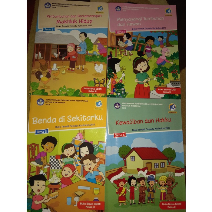 

❤BISA COD❤ PAKET BUKU TEMATIK KELAS 3 SD TEMA 1 SAMPAI TEMA 4 REVISI 2018