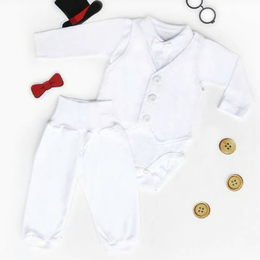 SETELAN FORMAL VEST WHITE / SETELAN BAYI