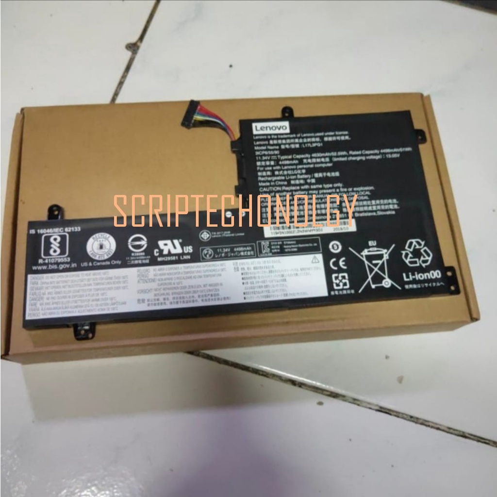 Baterai SC COMLenovo Legion Y53015ICHY7000 L17C3PG1 L17L3PG1 Soket panjang