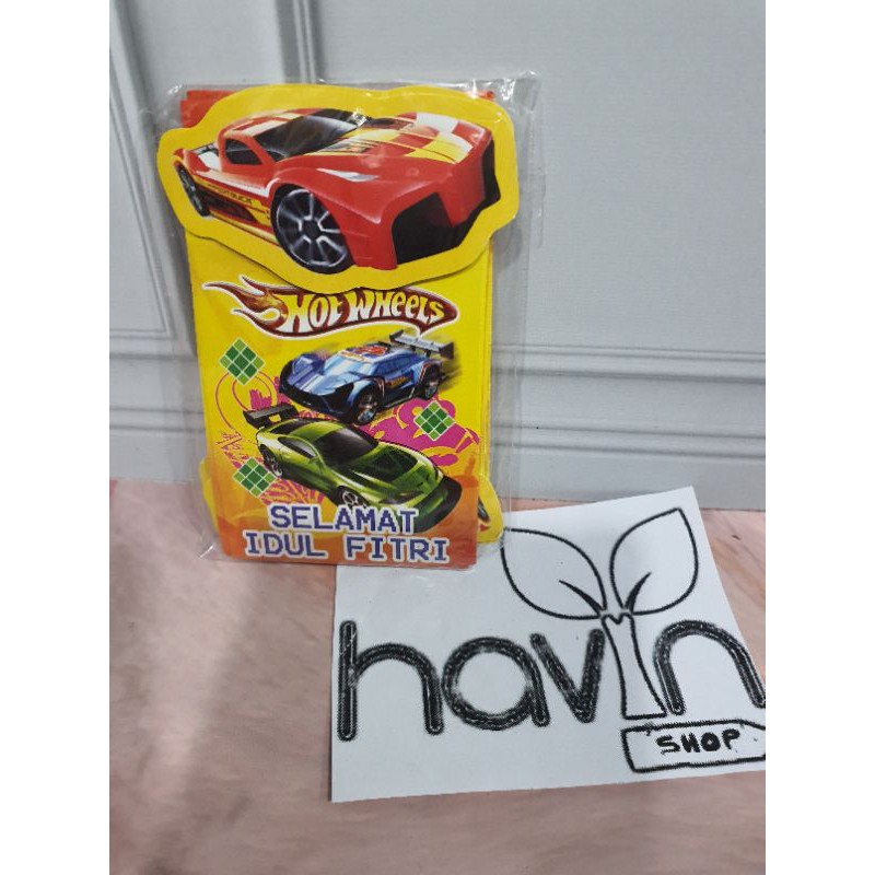 AMPLOP LEBARAN model 3DIMENSI (9cm X 6.5cm)/ANGPAO IDUL FITRI 3DIMENSI-Hot Wheel