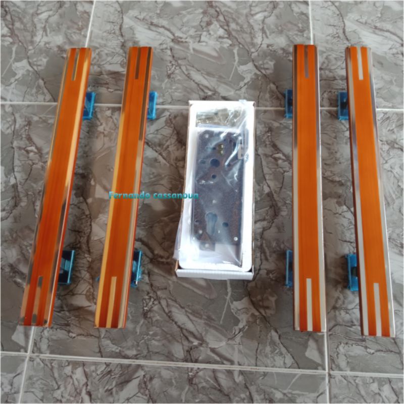 Tarikan pintu 4pcs Handle pintu rumah 33cm 45cm 60cm + 1 set bodi kunci rumah murah